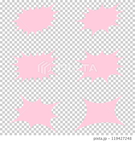 6種類のトゲトゲの吹き出し 119427248