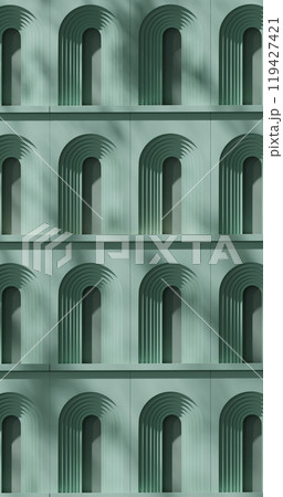 Geometric Minimal Podium Scene, 3D illustration Background for advertising and wallpaper in minimalism and product scene. 3D rendering in decorative concept. 119427421