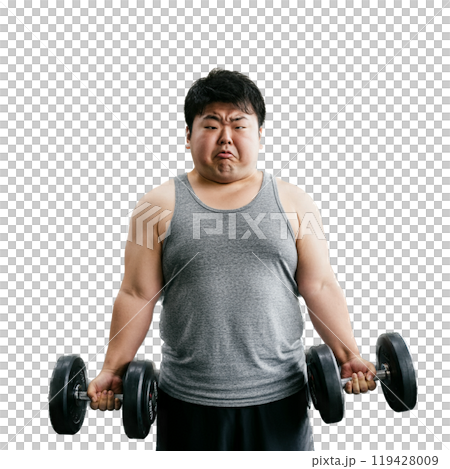 トレーニングする男性 119428009