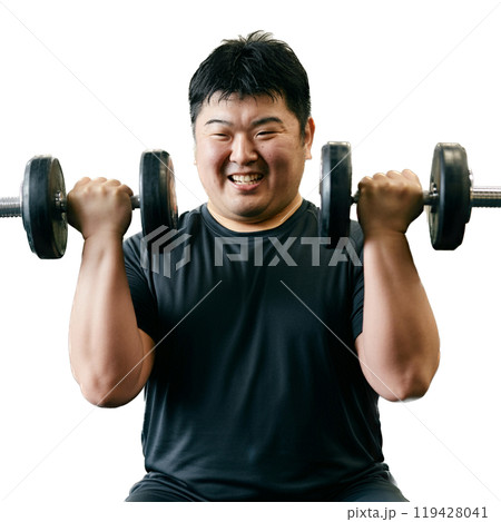 トレーニングする男性 119428041