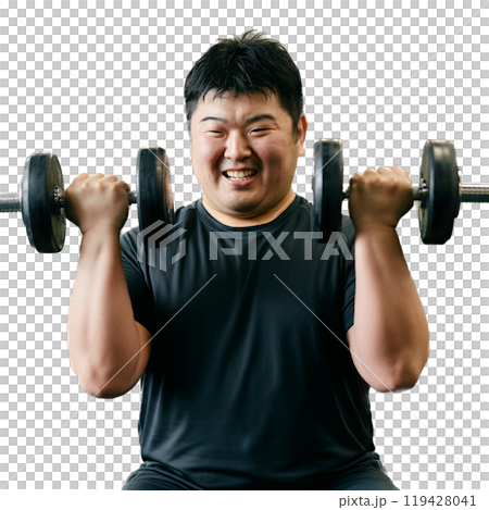 トレーニングする男性 119428041