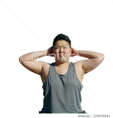 トレーニングする男性 119428042