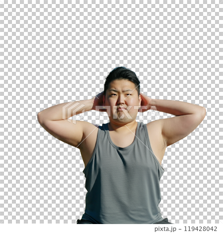 トレーニングする男性 119428042