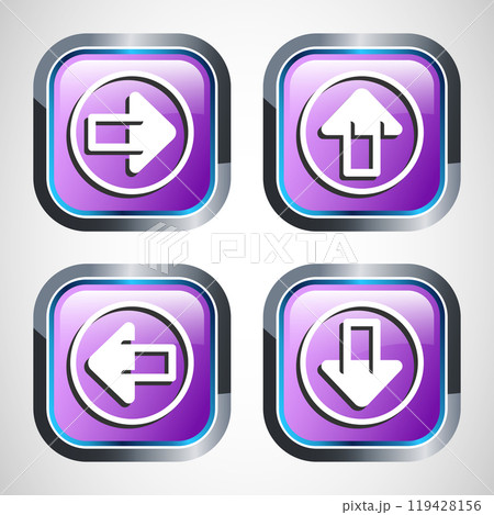 Right, Left, Up, Down Arrow Icon Design Illustration, Arrow Sign For Apps And Websites, Button Design 119428156