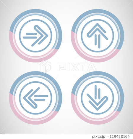 Right, Left, Up, Down Arrow Icon Design Illustration, Arrow Sign For Apps And Websites, Button Design 119428164