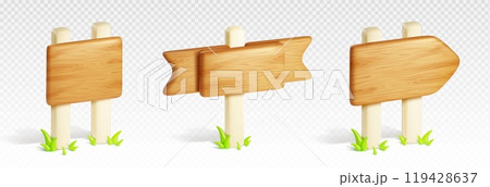3d wood road sign post board direction vector 119428637