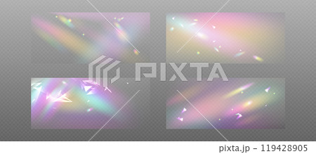 Prism rainbow light with flare effect background 119428905