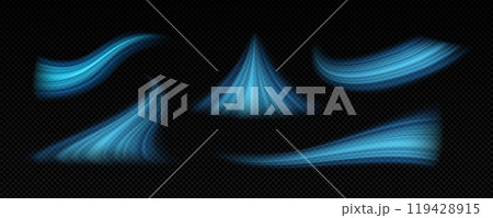 Cold wind air light effect. Fresh cool blue wave 119428915