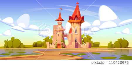 Fantasy fairytale medieval house for princess Fantasy fairytale medieval house for princess 119428976