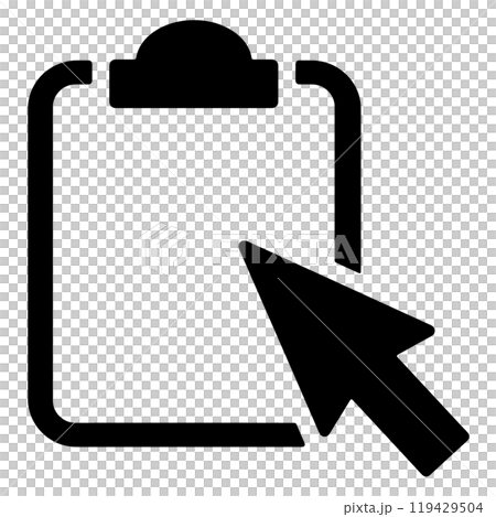 用於點擊文件的圖示：透明背景上的剪切圖 119429504