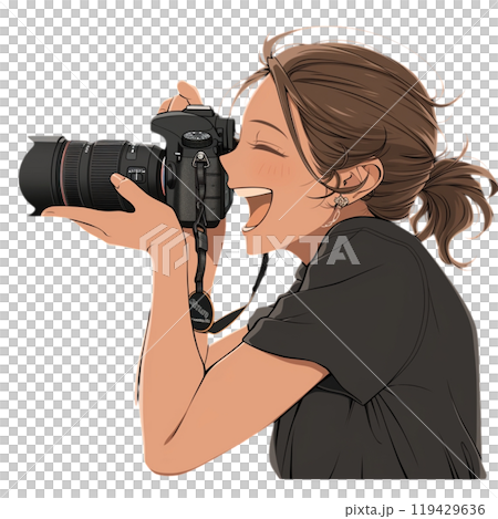 カメラを覗く女性 119429636