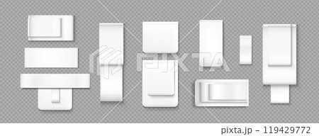 Blank cloth tags set 119429772