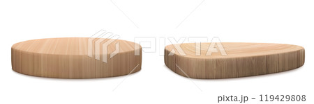 3D wooden podiums set 3D wooden podiums set 119429808