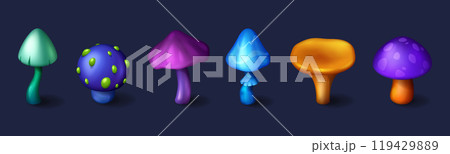 Magic mushroom for game forest interface design. Magic mushroom for game forest interface design. 119429889