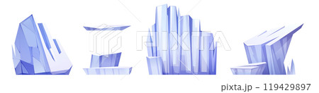 Big iceberg rocks and pieces. Big iceberg rocks and pieces. 119429897