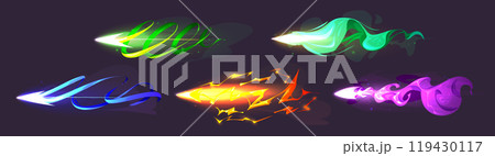 Missile arrow trail vfx magic spell game effect 119430117