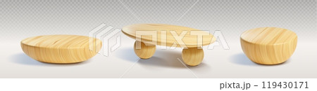 3d wooden hemisphere podium stage for display set 3d wooden hemisphere podium stage for display set 119430171