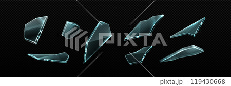 Broken glass shatter and piece. 119430668