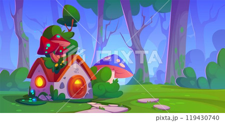 Gnome house in summer forest Gnome house in summer forest 119430740