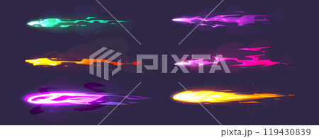 Set of laser weapon shot trails 119430839