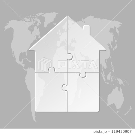 Diagram infographic for 4 steps, build house 119430907