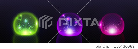 Protect sphere shield, dome bubble barrier effect 119430968