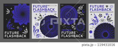 Y2k style poster design template 119431016