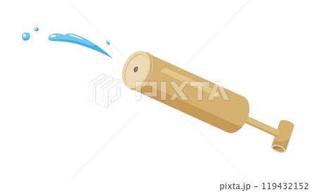 竹の水鉄砲のイラスト 竹の水鉄砲のイラスト 119432152