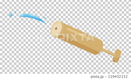 竹の水鉄砲のイラスト 竹の水鉄砲のイラスト 119432152