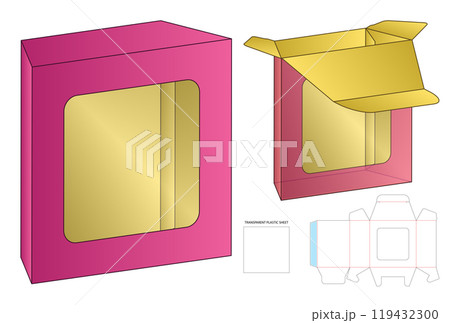 Box packaging die cut template design. 3d mock-up 119432300