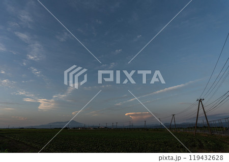 【庄内の風景】夕日_夕焼け空 【庄内の風景】夕日_夕焼け空 119432628