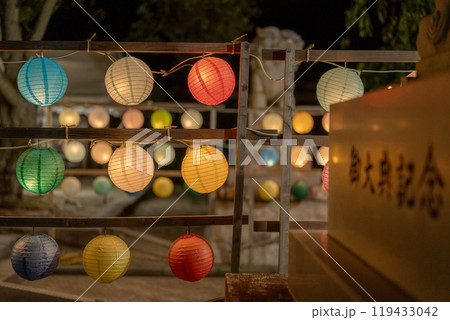 【庄内の風景】荘内神社と七夕_提灯 119433042