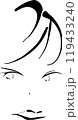 線画タッチのイラスト　女性 119433240