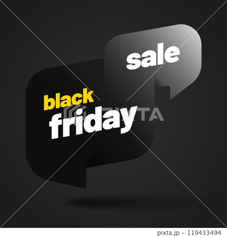 Black Friday. Sale and discount banner. Vector illustration for special offer. 119433494