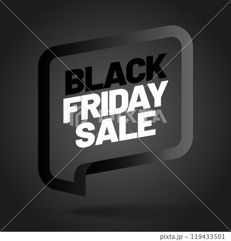 Black Friday. Sale and discount banner. Vector illustration for special offer. Black Friday. Sale and discount banner. Vector illustration for special offer. 119433501