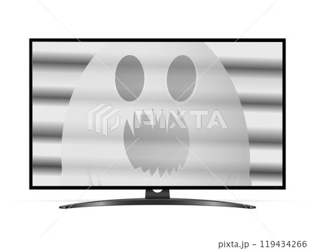 Ghost in TV. Halloween concept. Horror scene. Ghost in TV. Halloween concept. Horror scene. 119434266