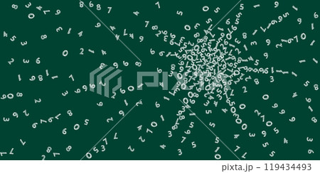 Flying latin letters. Colorful childish scattered 119434493