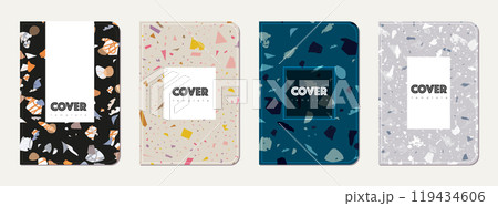 Notebook cover design. Terrazzo abstract 119434606