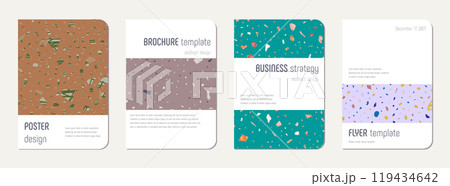 Notebook cover design. Terrazzo abstract 119434642