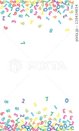 Scattered letters of latin alphabet. Colorful 119434654