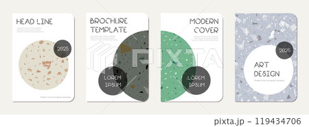 Notebook cover design. Terrazzo abstract Notebook cover design. Terrazzo abstract 119434706