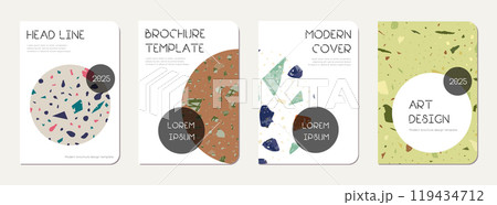 Notebook cover design. Terrazzo abstract 119434712