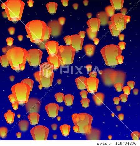 Yi peng festival card. 119434830