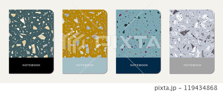 School diary cover design. Terrazzo abstract 119434868