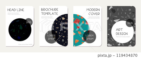 Notepad cover design. Terrazzo abstract 119434870