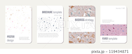 Notepad cover design. Terrazzo abstract 119434871