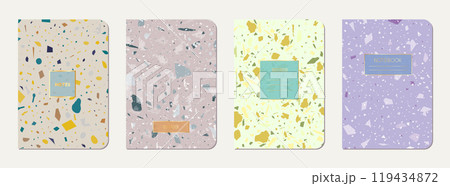 School diary cover design. Terrazzo abstract 119434872