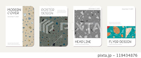Notebook cover design. Terrazzo abstract Notebook cover design. Terrazzo abstract 119434876