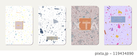 School notebook cover design. Terrazzo abstract 119434890