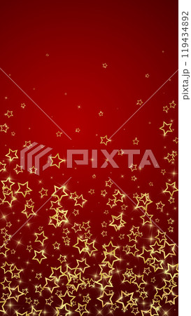 Christmas spirit. Scattered falling stars. 119434892